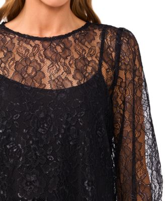 Women's Puff Sleeve Crewneck Top