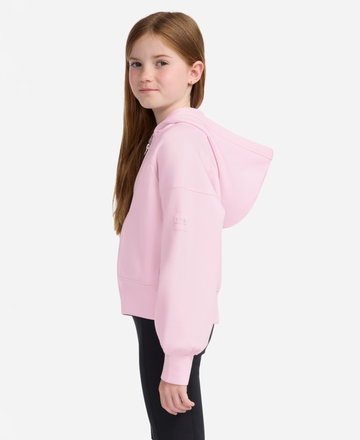 Abercrombie Girls Ypb Neoknit Full-zip Hoodie In Pink