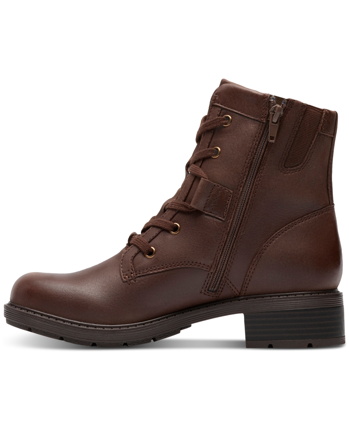 Clarks Collection Women's Hearth Parker Block Heel Booties In Brown