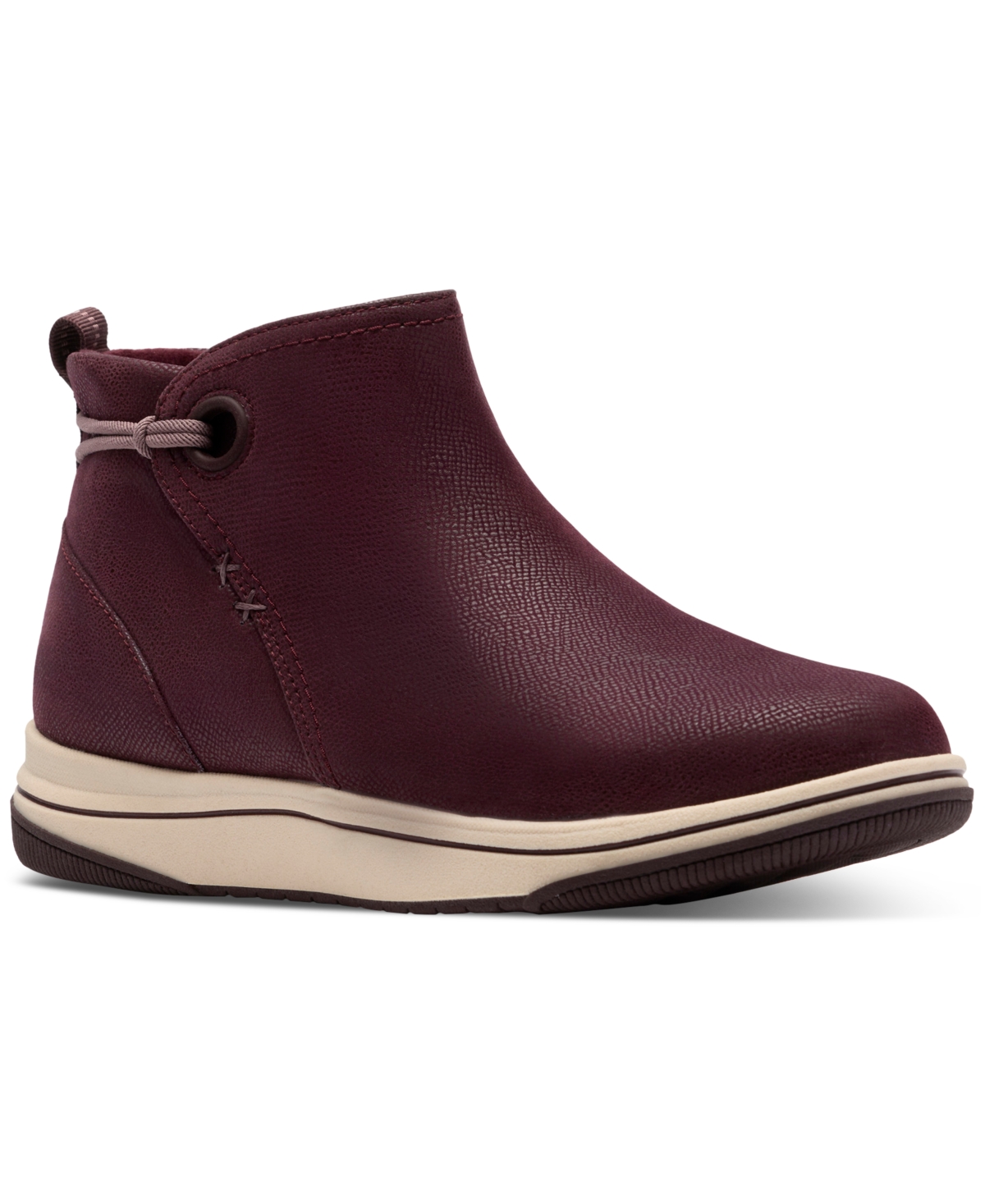 Clarks Cloudsteppers Women's Breeze Derby Wedge Booties In Burgundy