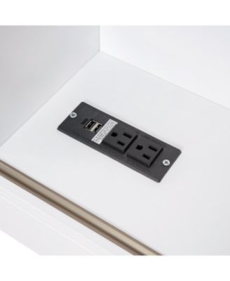 L-Shaped Daybed with Storage Bookcase & USB