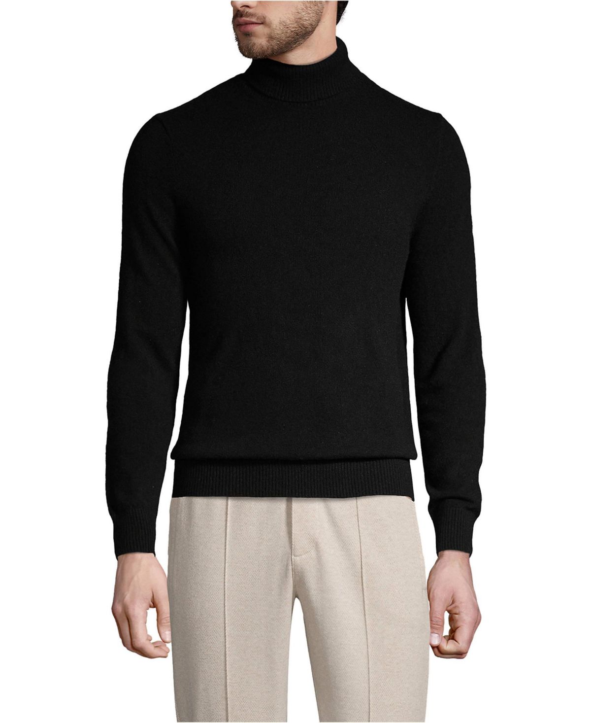 Мужской свитер-водолазка из тонкого кашемира с высоким воротом
