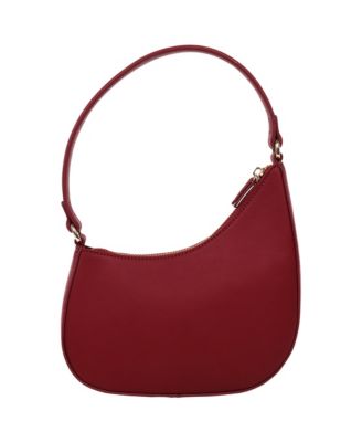 Smooth PU Shoulder Bag with Tonal 3D Logo