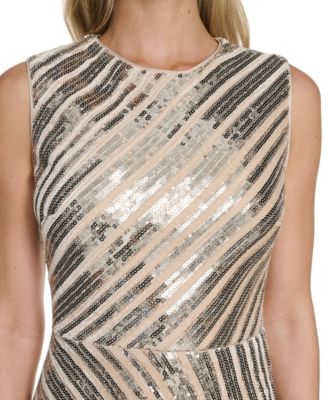 Women's Sequin Sleeveless Midi Dress