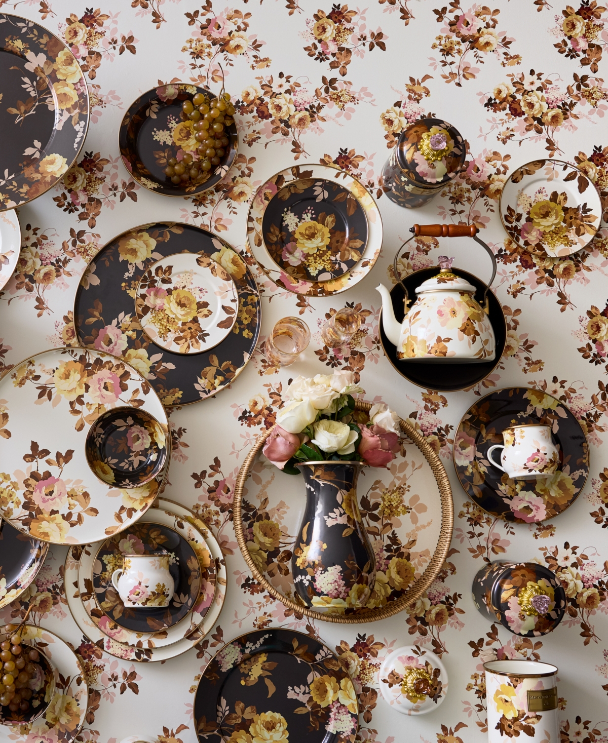 MacKenzie-Childs Wild Rose Utensil Holder