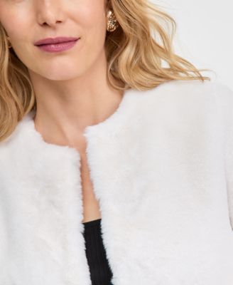 Petite Faux-Fur Long-Sleeve Jacket, Macy's Exclusive
