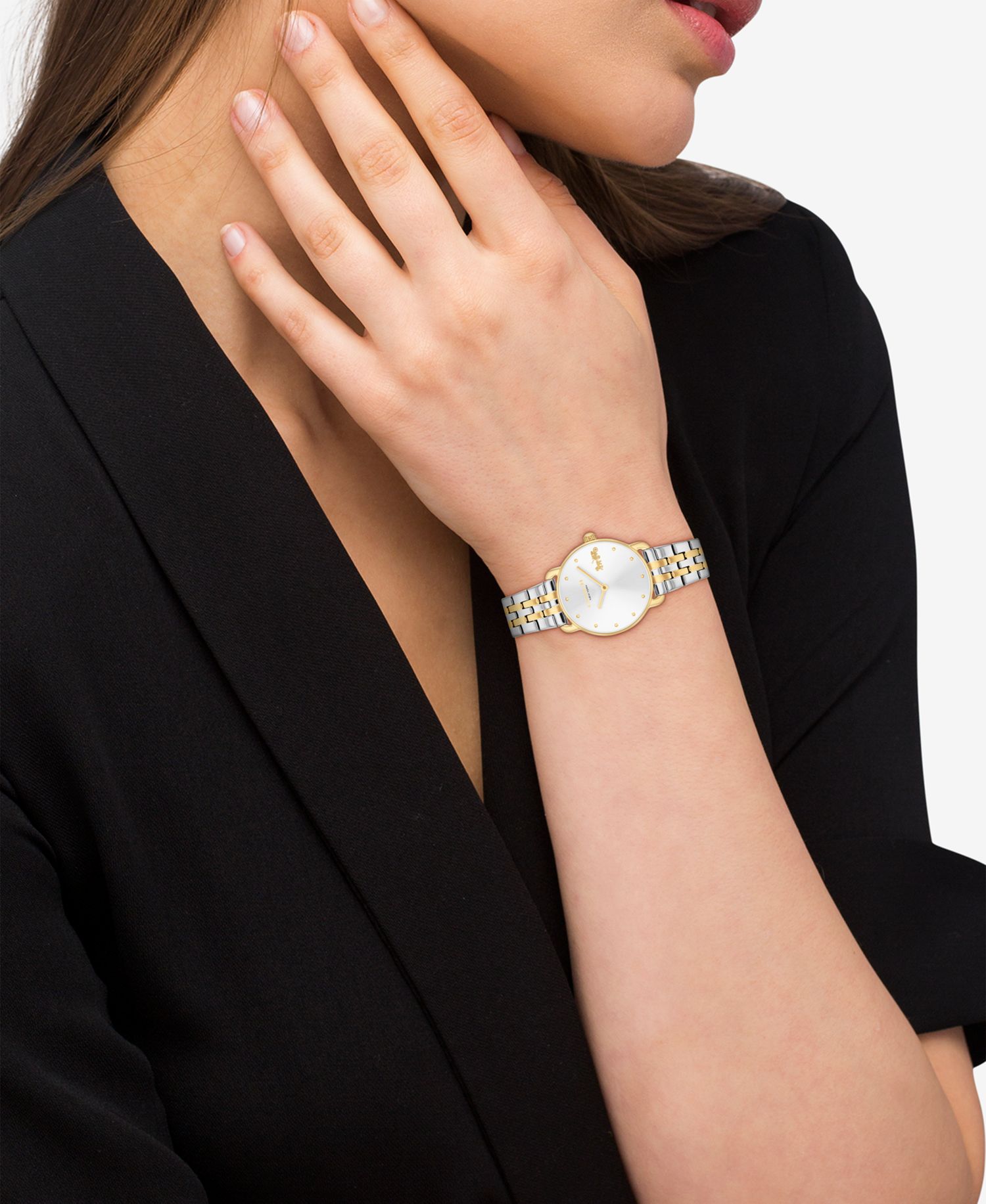 Women's Elliot Two Tone Stainless Steel Bracelet Watch, 28mm