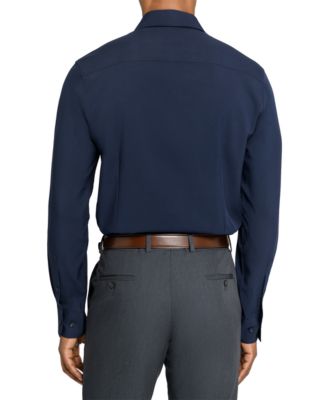 Men's Solid Performance Stretch Cooling Comfort Dress Shirt