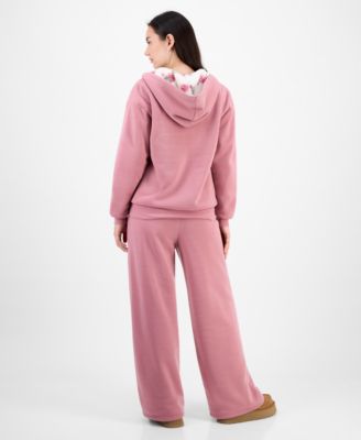 Juniors' Full-Zip Faux-Fur-Lined Hoodie & Faux-Fur-Lined Sweatpants