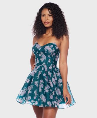 Juniors' Strapless Short Dress