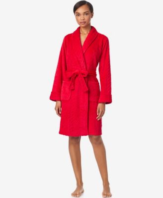 Women's Long Sleeve Shawl Collar Short Robe