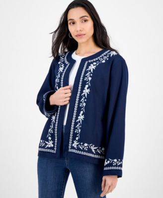 Women's Embroidered Jacket, Macy's Exclusive 