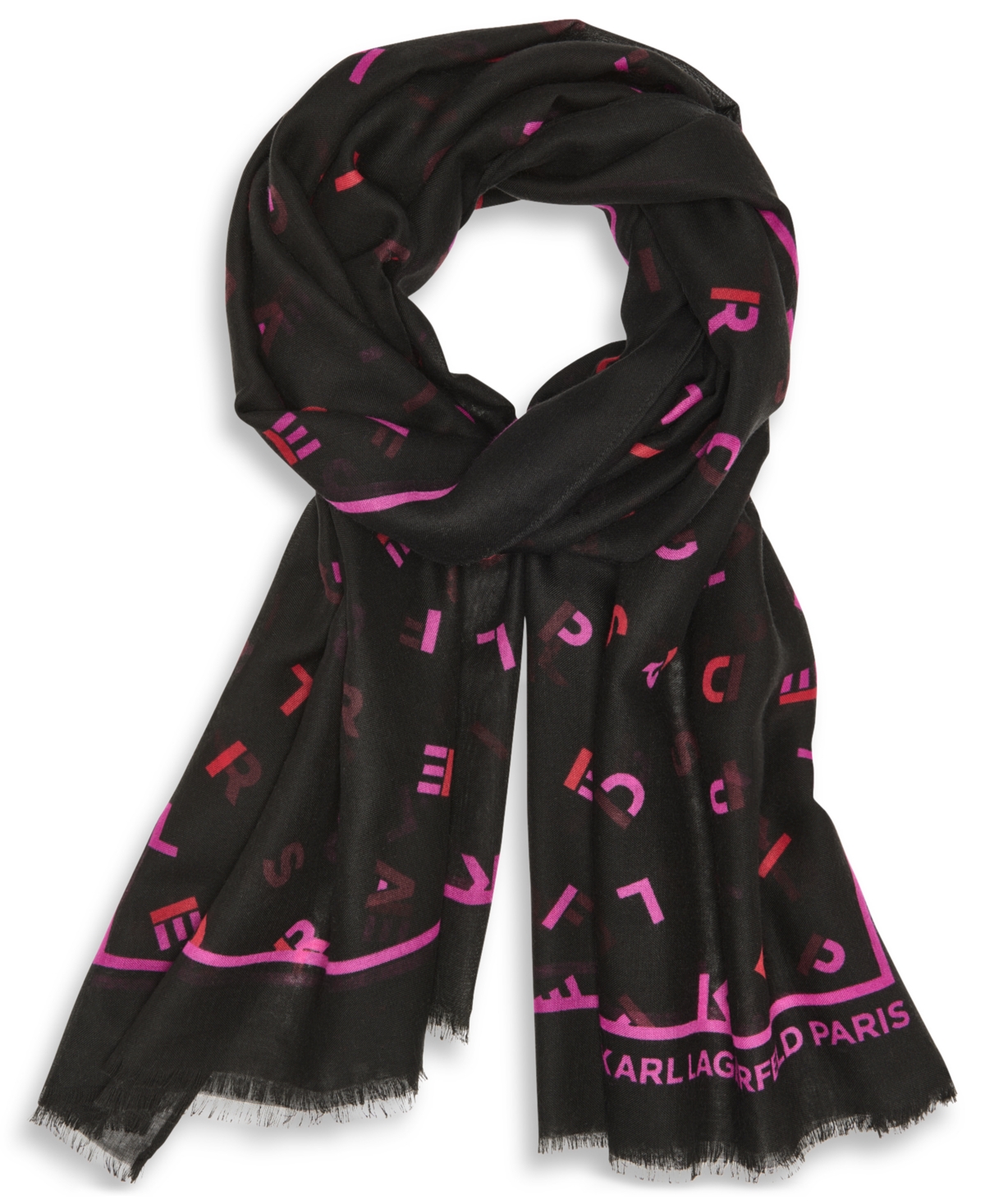 Karl Lagerfeld Paris Scattered Letters Neck Wrap