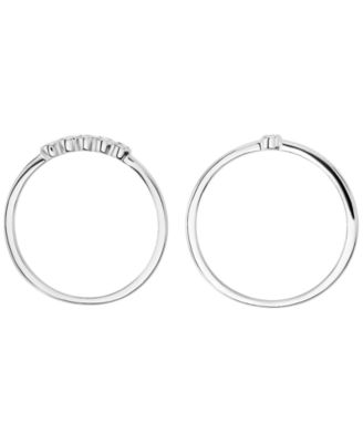 2-Piece Cubic Zirconia Stackable Ring Set (0.17 ct. t.w.) in Sterling Silver