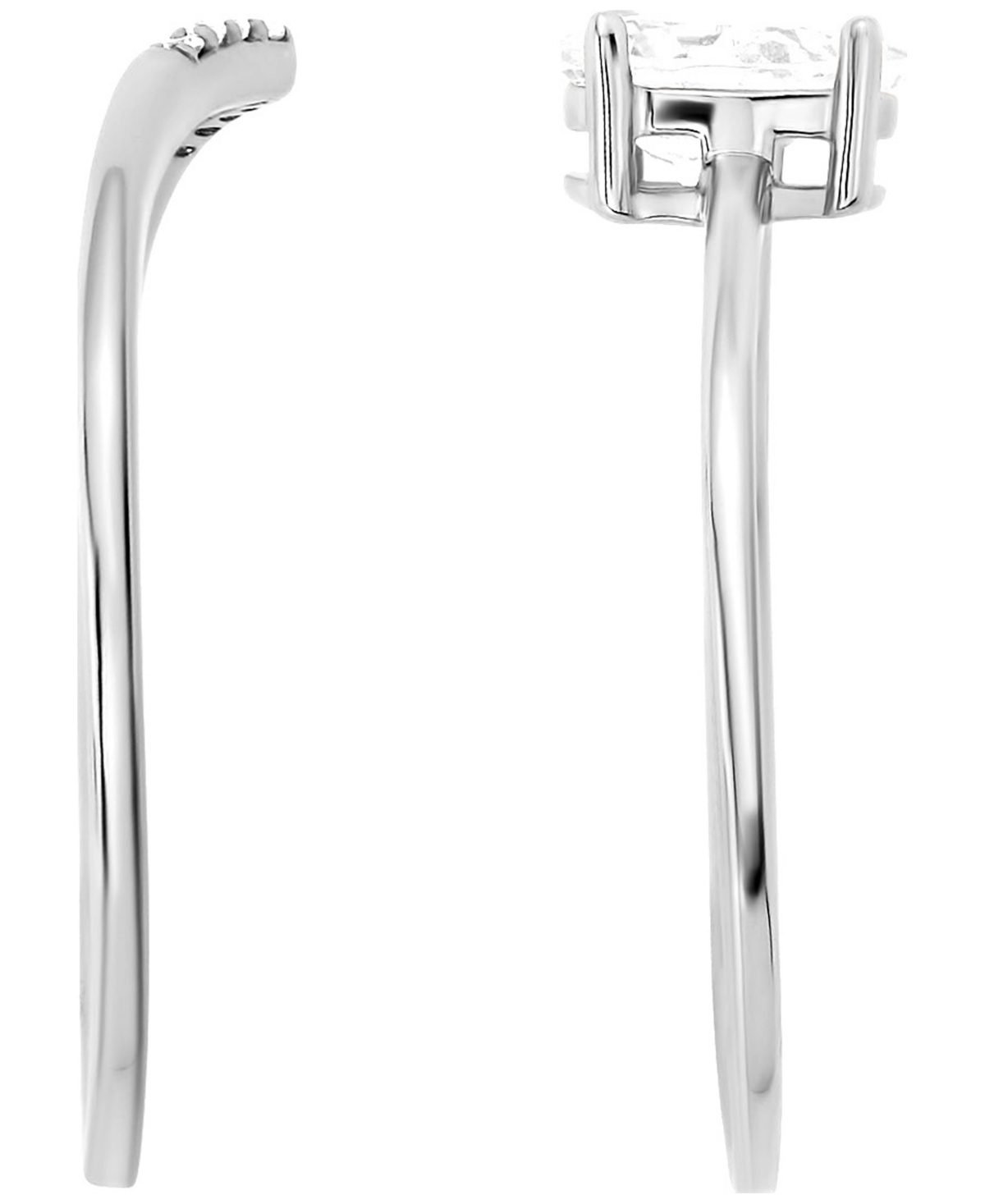 Macy's 2-piece Cubic Zirconia Ring Set (1.25 Ct. T.w.) In Sterling Silver In White