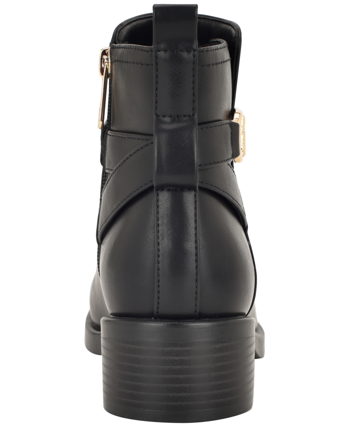 Tommy Hilfiger Women's Ivaide Logo Strap Block Heel Booties In Black