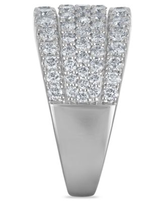 Diamond 5-Row Pave Band Ring (2 ct. t.w.) in 14k White Gold