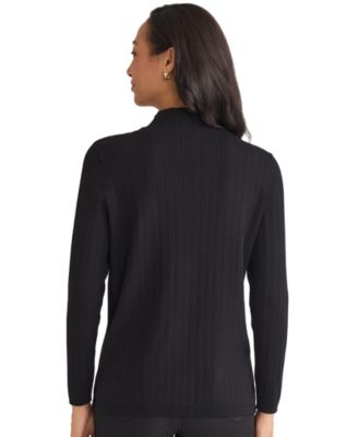 Women's Wide Rib Funnel Neck Sweater