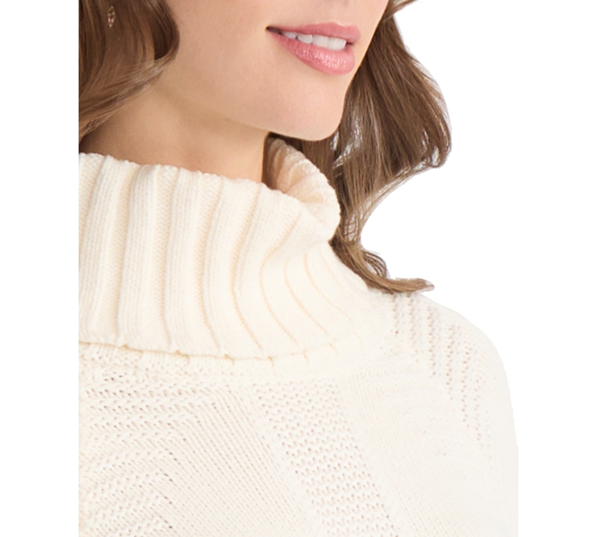 Jones New York Women's Raglan Sleeve Funnel Neck Sweater