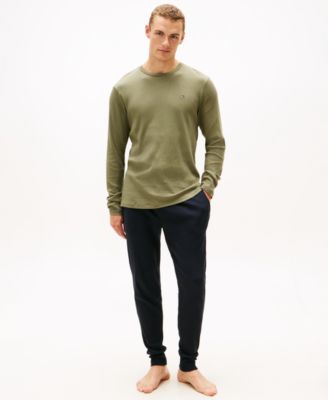 Men's Ribbed Long-Sleeve Pajama Shirt
