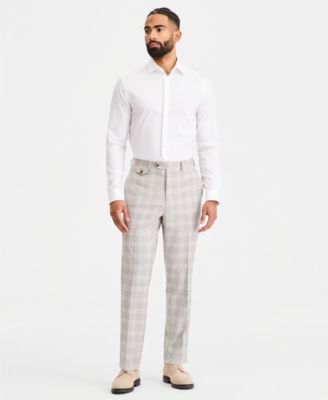 Men's Classic-Fit Plaid Suit Separate Pants