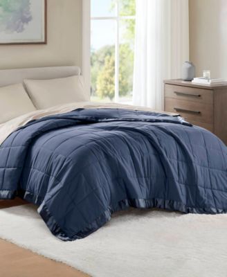 Windom Lightweight Down Alternative Satin Trim Blanket, Twin