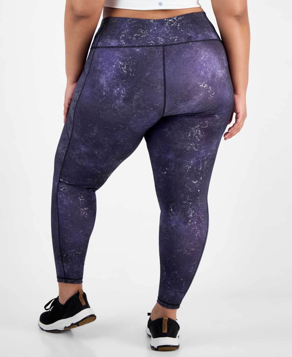 Id Ideology Plus Shine Compression Leggings, Macy's Exclusive