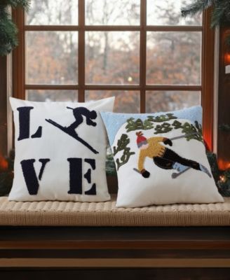 Love Ski Decorative Pillow, 20" x 20"