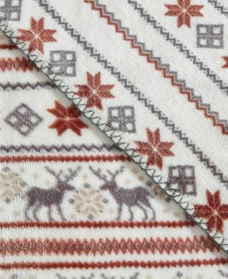 Printed Lush Flannel Throw, 70" x 60"