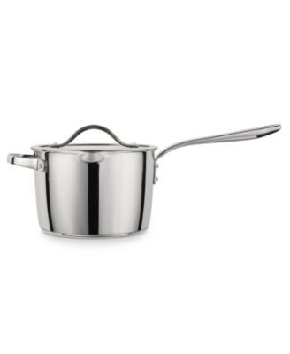 Tempo Tri-Ply Base Stainless Steel 4-Quart Sauce Pan with Glass Lid