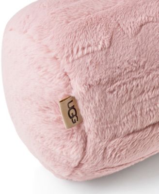 Valor Carved Faux-Fur Bolster Decorative Pillow, 8" x 26"