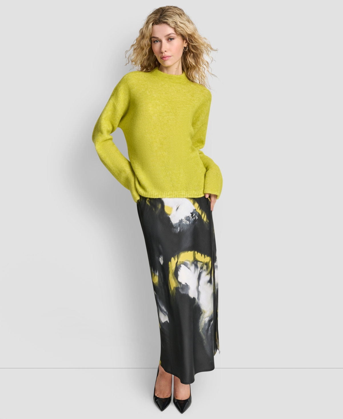 Dkny Double Layer Boat Neck Sweater In Green