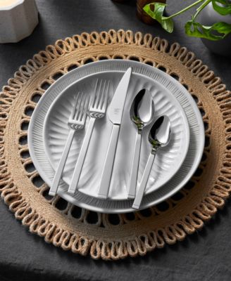 Squared 18/10 Stainless Steel 45 Pc. Flatware Set, Service for 8