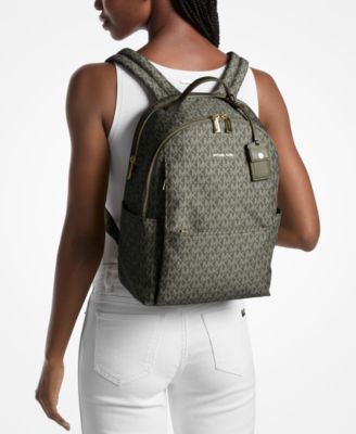 Michael Kors Sable Large Printed Signature Logo Backpack