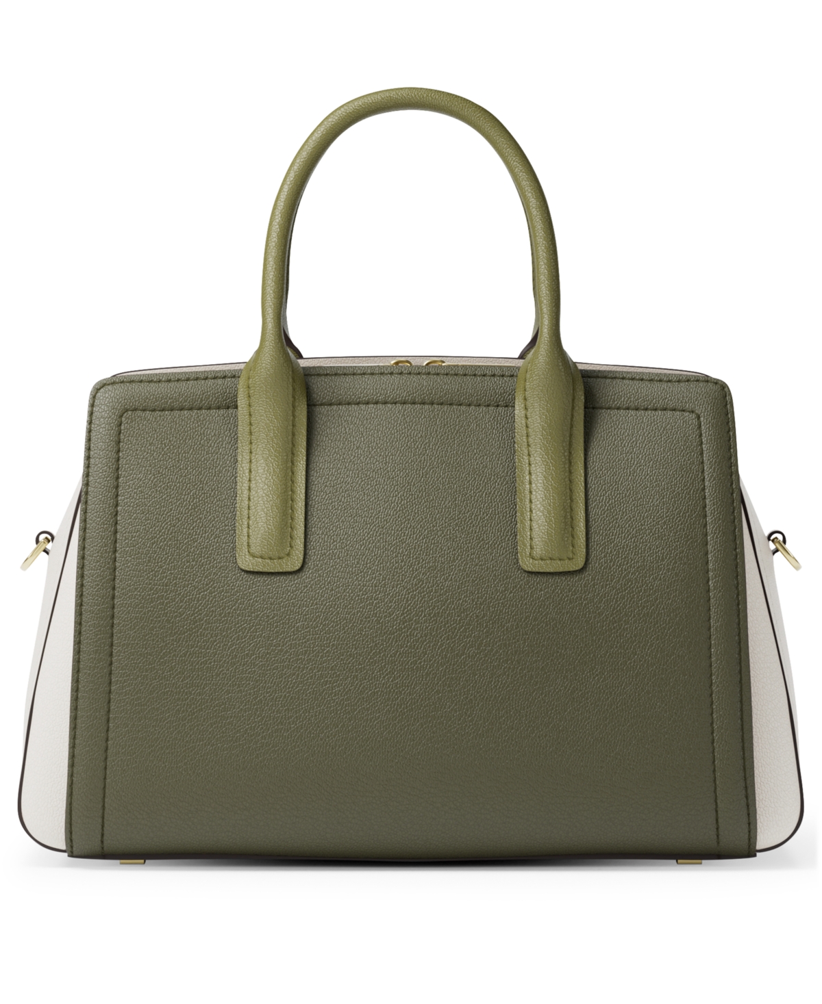 Michael Kors Michael  Laila Medium Color-block Leather Satchel In Green