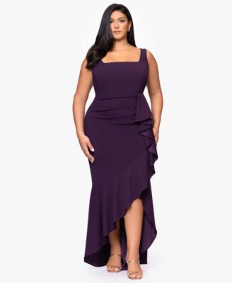 Plus Size Ruffle Detail Ball Gown