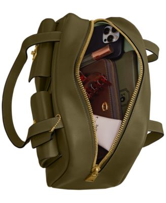 Originals Twin Turnlock Medium Waxed Leather Bag 