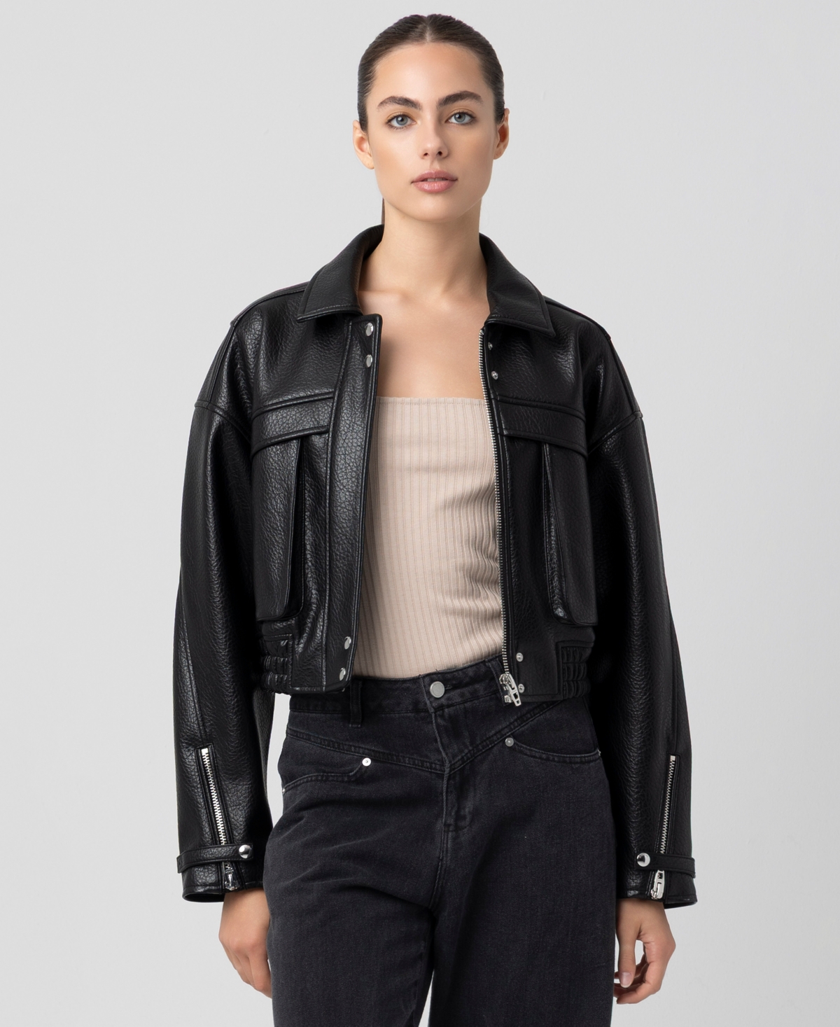 Blanknyc Women's Solid Bomber Jacket In Black