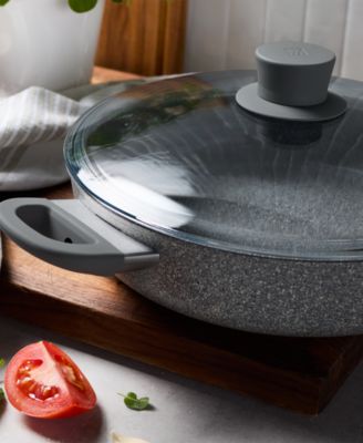 Parma Plus Ceramic Nonstick 3.9-Quart Saut&eacute; Pan with Helper Handle and Lid