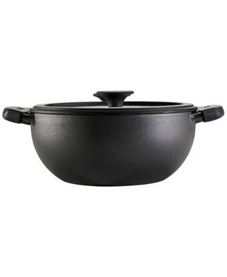 Utsava Pre-Seasoned Cast Iron 3.9-Quart Kadai with Lid