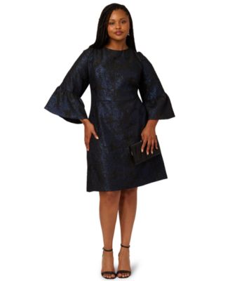 Plus Size A-Line Jacquard Dress