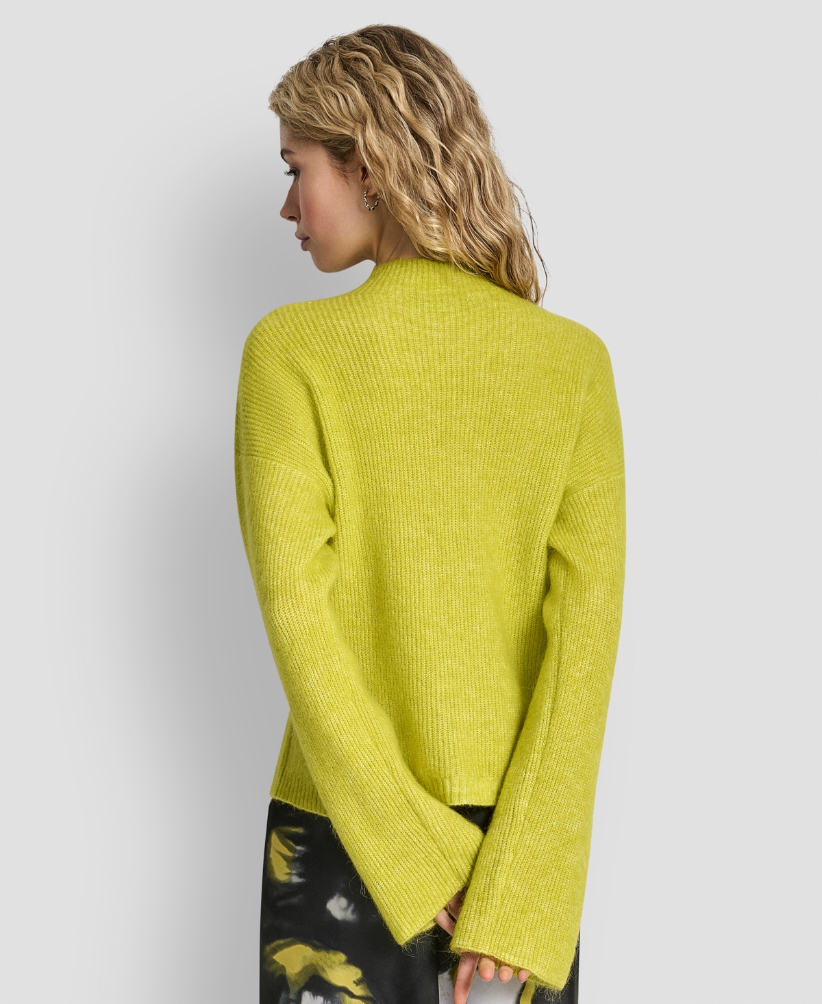 Dkny Double Layer Boat Neck Sweater In Green