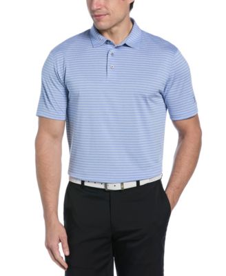 Men's Heathered Stripe Golf Polo Shirt