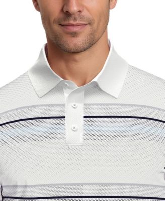 Men's All Over Energize Geo Stripe Polo Shirt