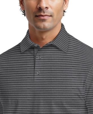 Men's Heathered Stripe Golf Polo Shirt