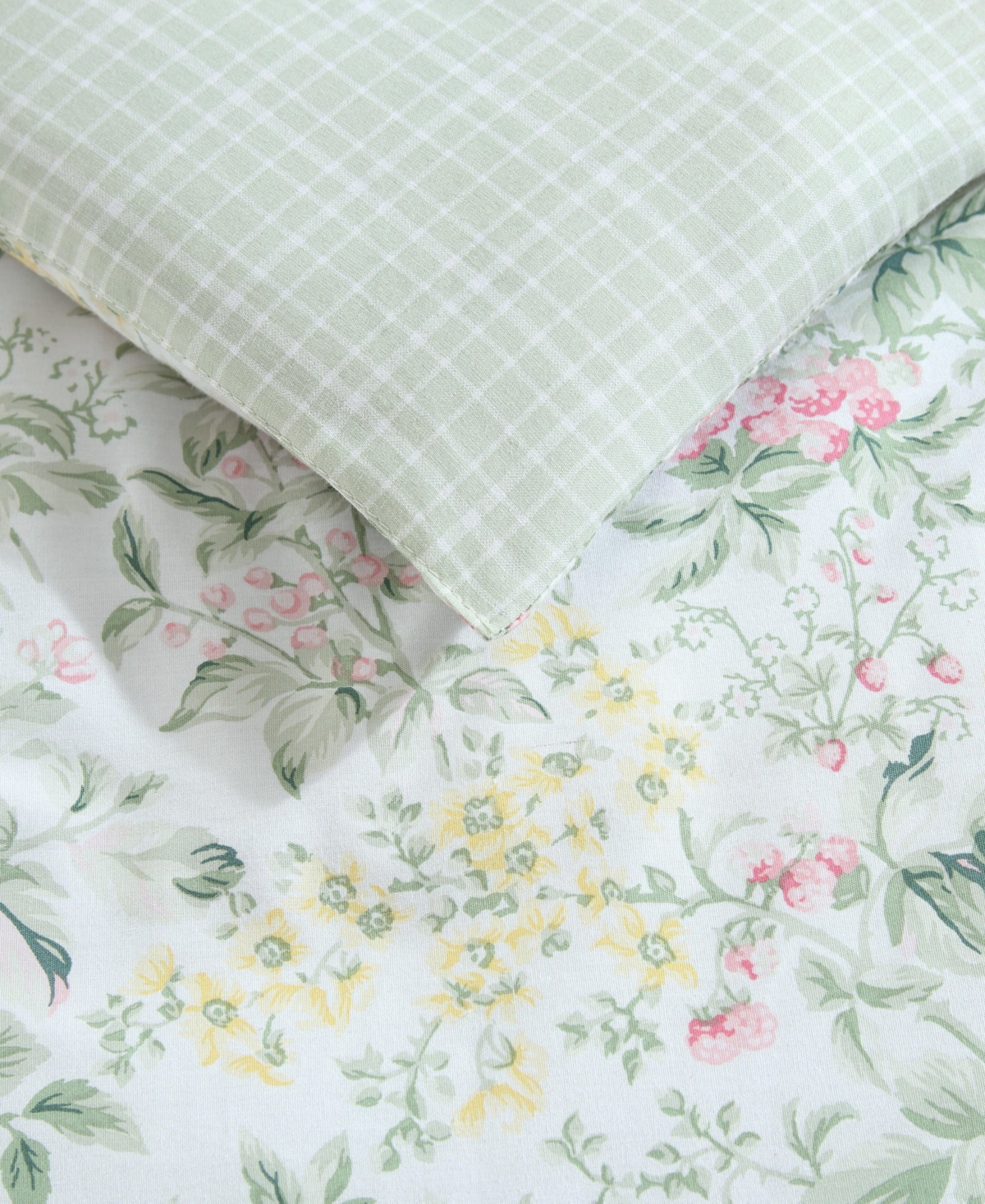 Laura Ashley Bramble Floral Cotton 3-pc. Comforter Set, King In Multi