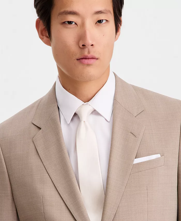 Men's Tan Modern-Fit Suit Jacket - thumbnail 3