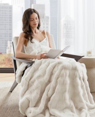 Vivienne Faux Fur Throw, 50" x 60"