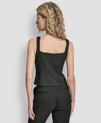 Women's Button Front Sleeveless Vest