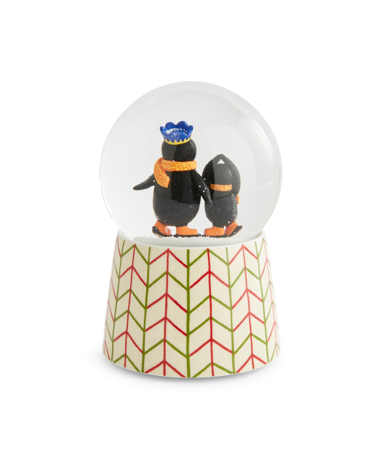 Spode Kit Kemp Christmas Skating Penguin Snow Globe In Multi